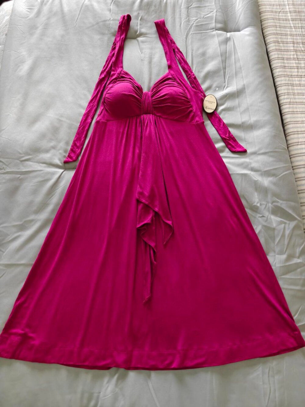 Hot pink Soma halter dress NWT